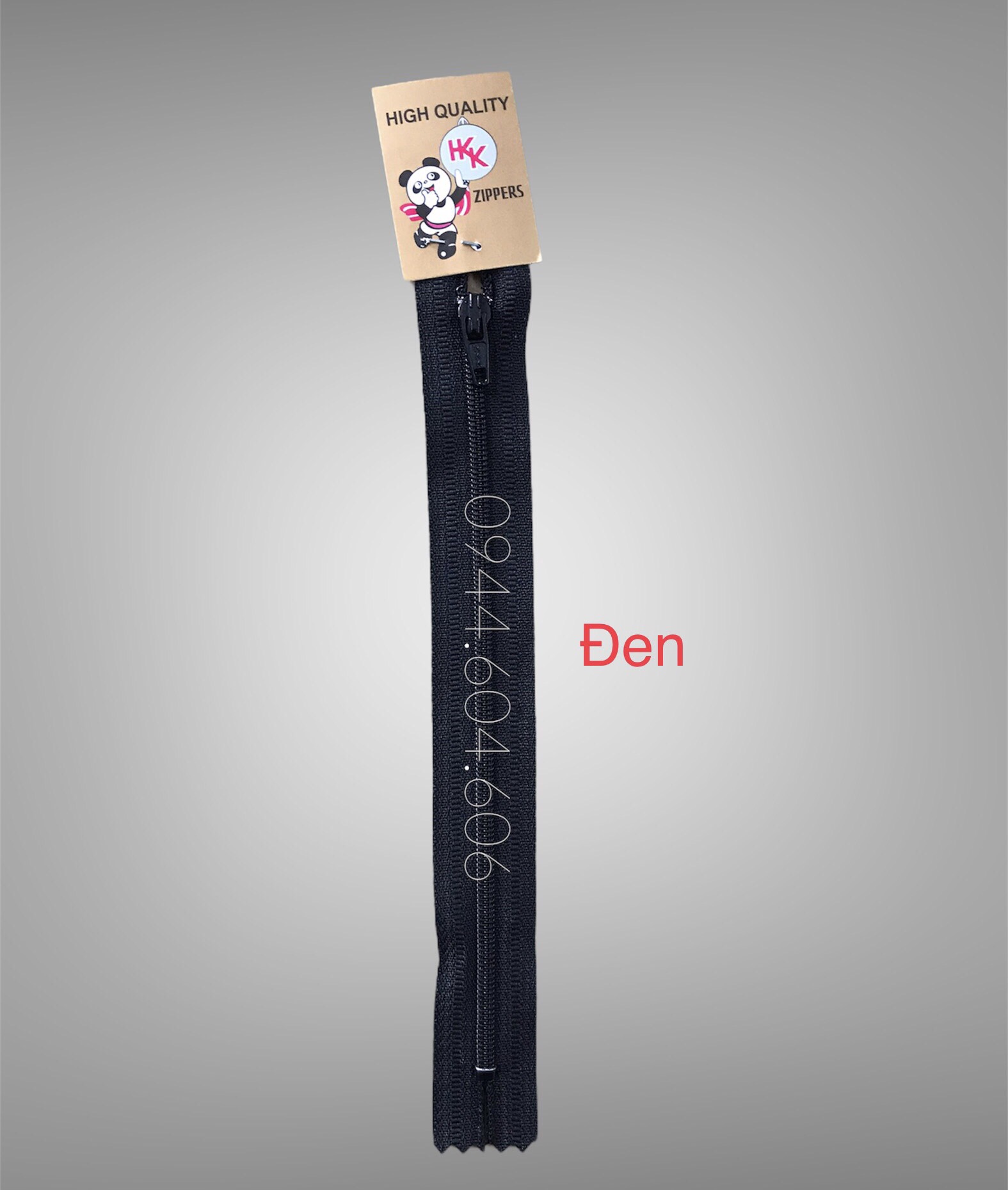 LỐ DÂY KÉO QUẦN TÂY HKK (1 lố/ 12 sợi/ 18cm)