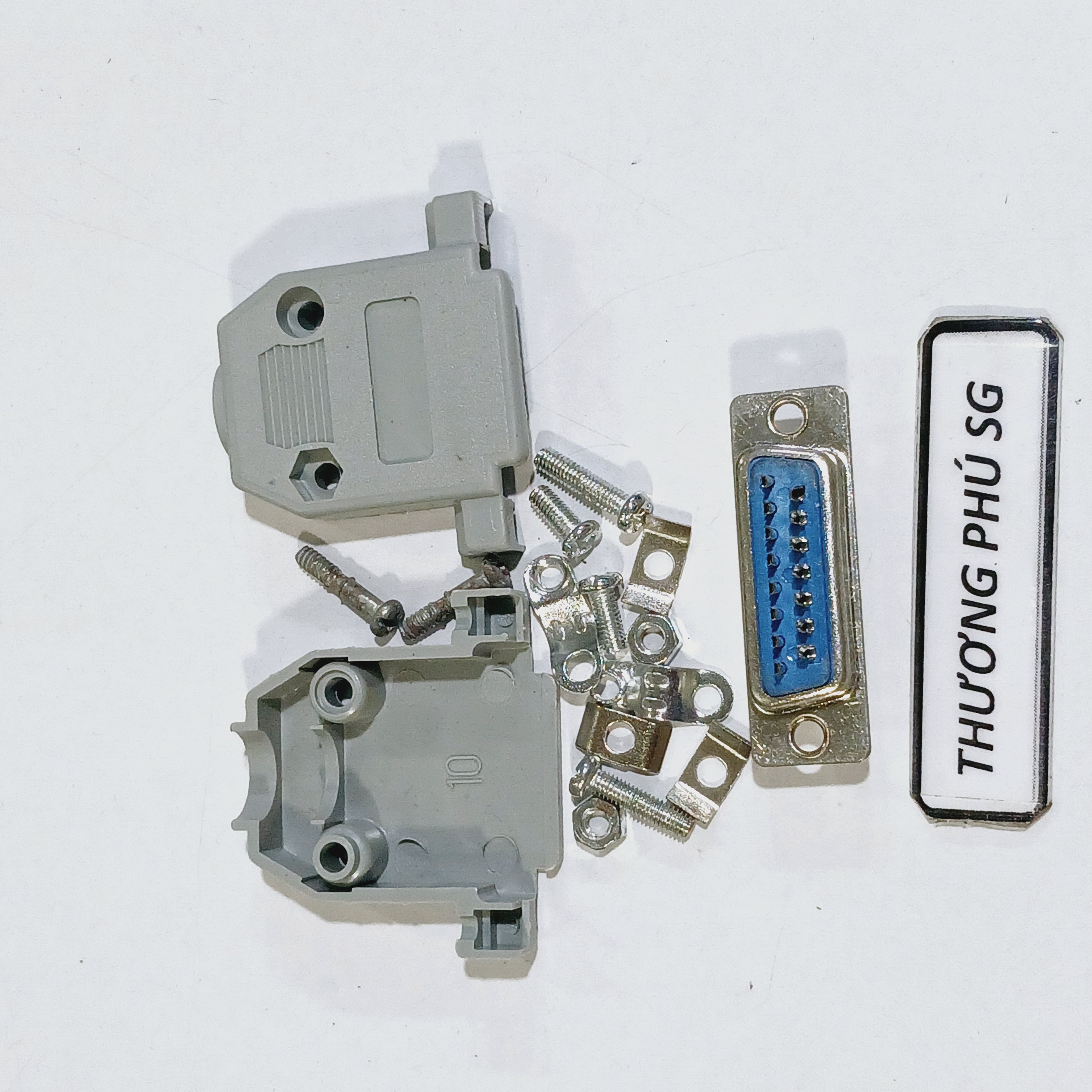 Đầu hàn Com 15 (DB15) / Đầu Com 15 Kim Đực (DB15M - 15M Kim Đực) (Bao gồm võ nhựa)