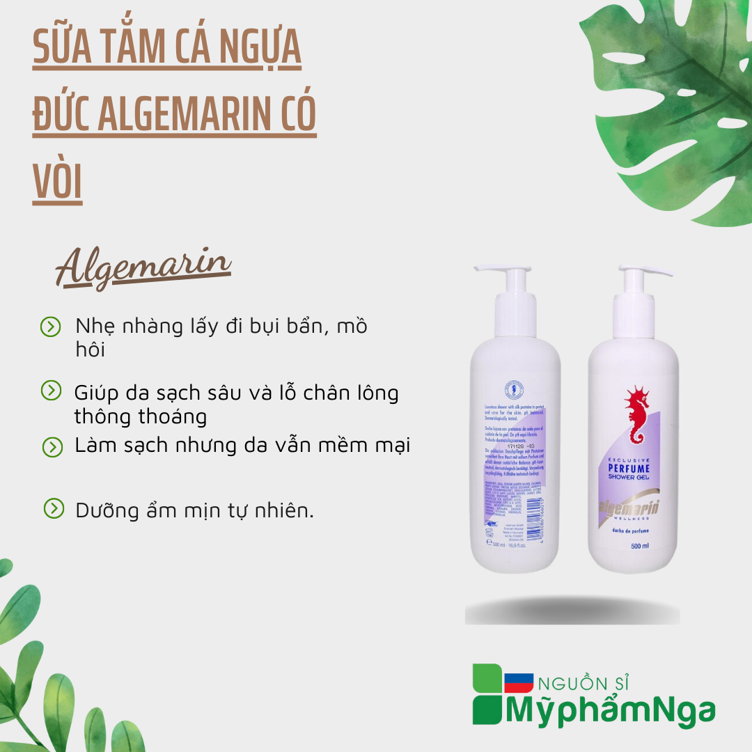 Sữa Tắm Cá Ngựa Đức Algemarin có vòi 500ml