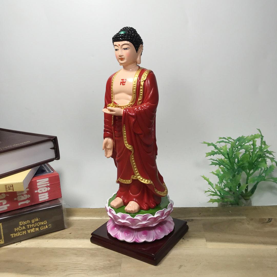 Tượng Đức Phật A Di Đà đứng cao 21cm