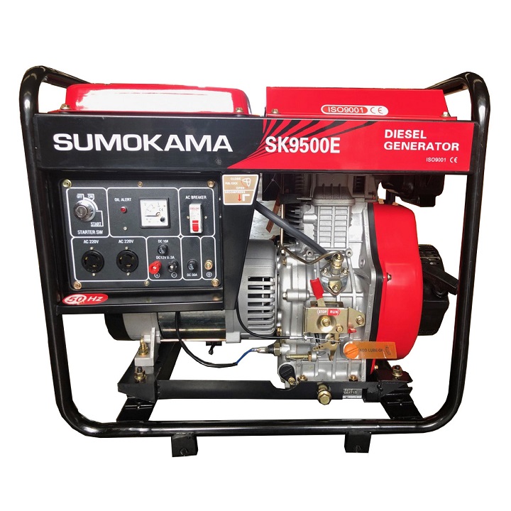 Máy phát điện chạy dầu 6kw sumokama sk9500e có đề