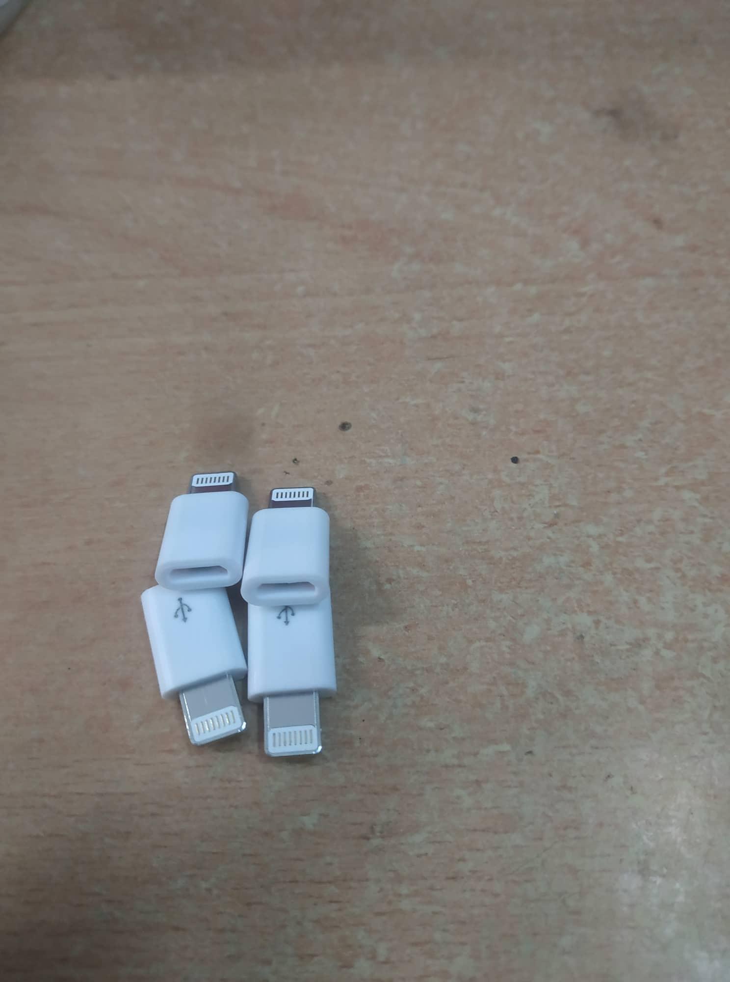 [HCM]Bộ 2 Đầu chuyển cáp từ  Micro USB sang Lightning (Trắng)
