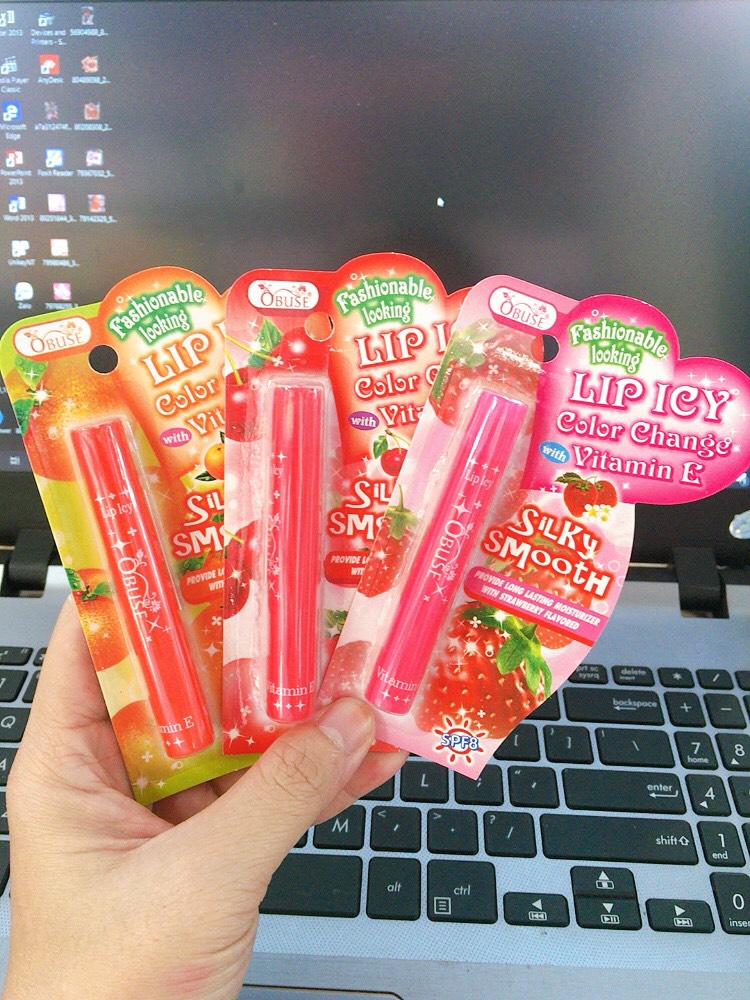 [HCM]Son dưỡng môi Obuse Baby Lip Thái trái cây - KM