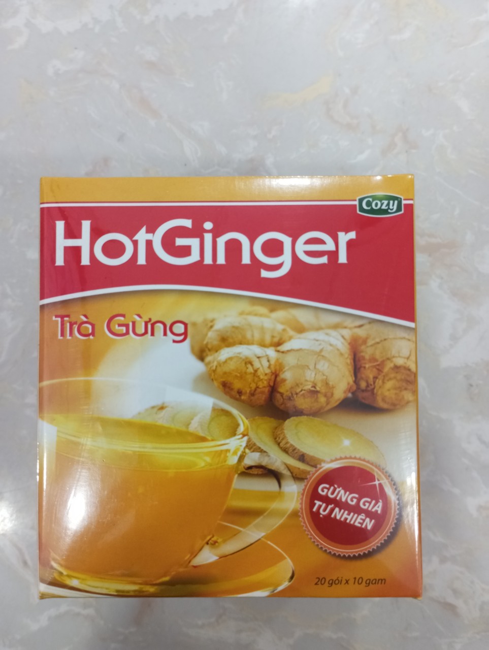 TRÀ COZY GỪNG HÒA TAN- HOTGINGER 200G (20 Gói )_100G (10 Gói)