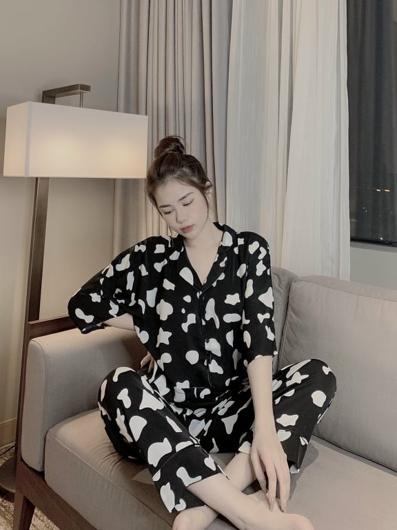 Bộ lụa Pyjama Mango cánh dơi cao cấp freesize