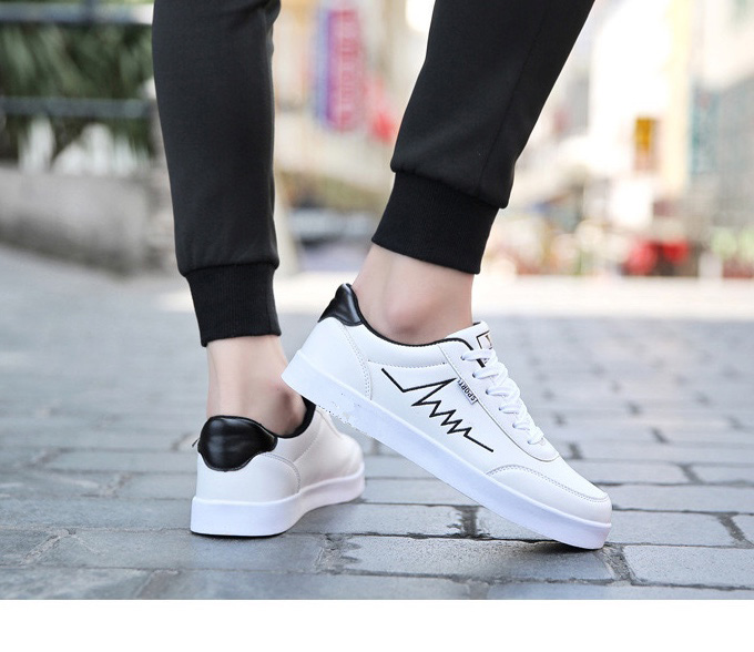 Giày thể thao sneaker nam In Nhịp Tim Đen