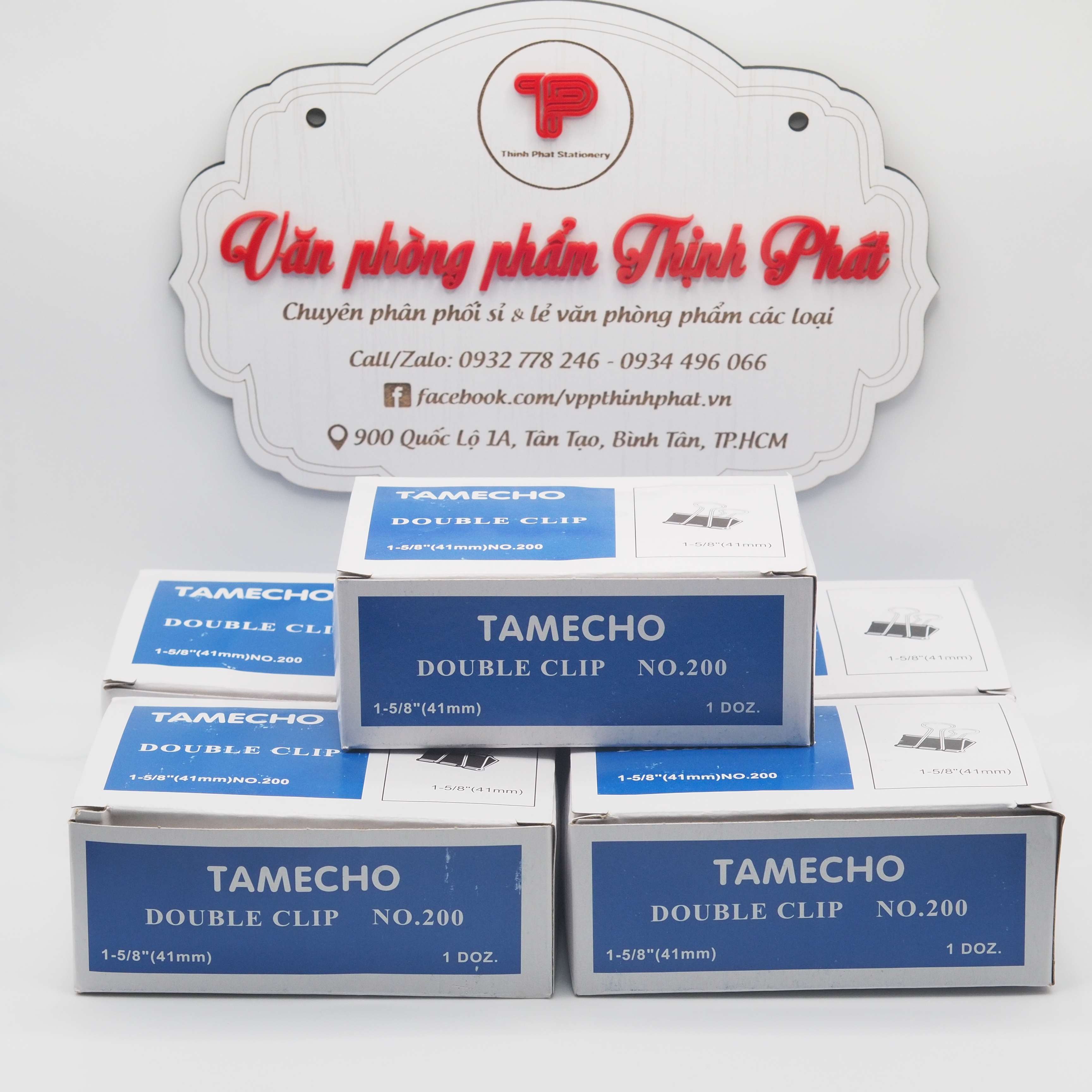 Kẹp bướm đen TAMECHO nhiều kích thước (1 hộp)