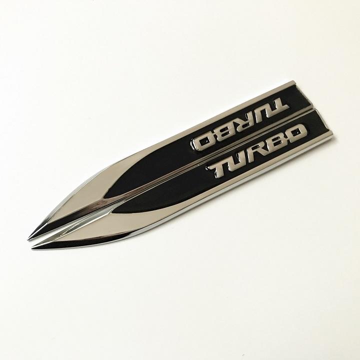 [HCM]Bộ 2 mang cá Turbo dán xe ô tô (đen)