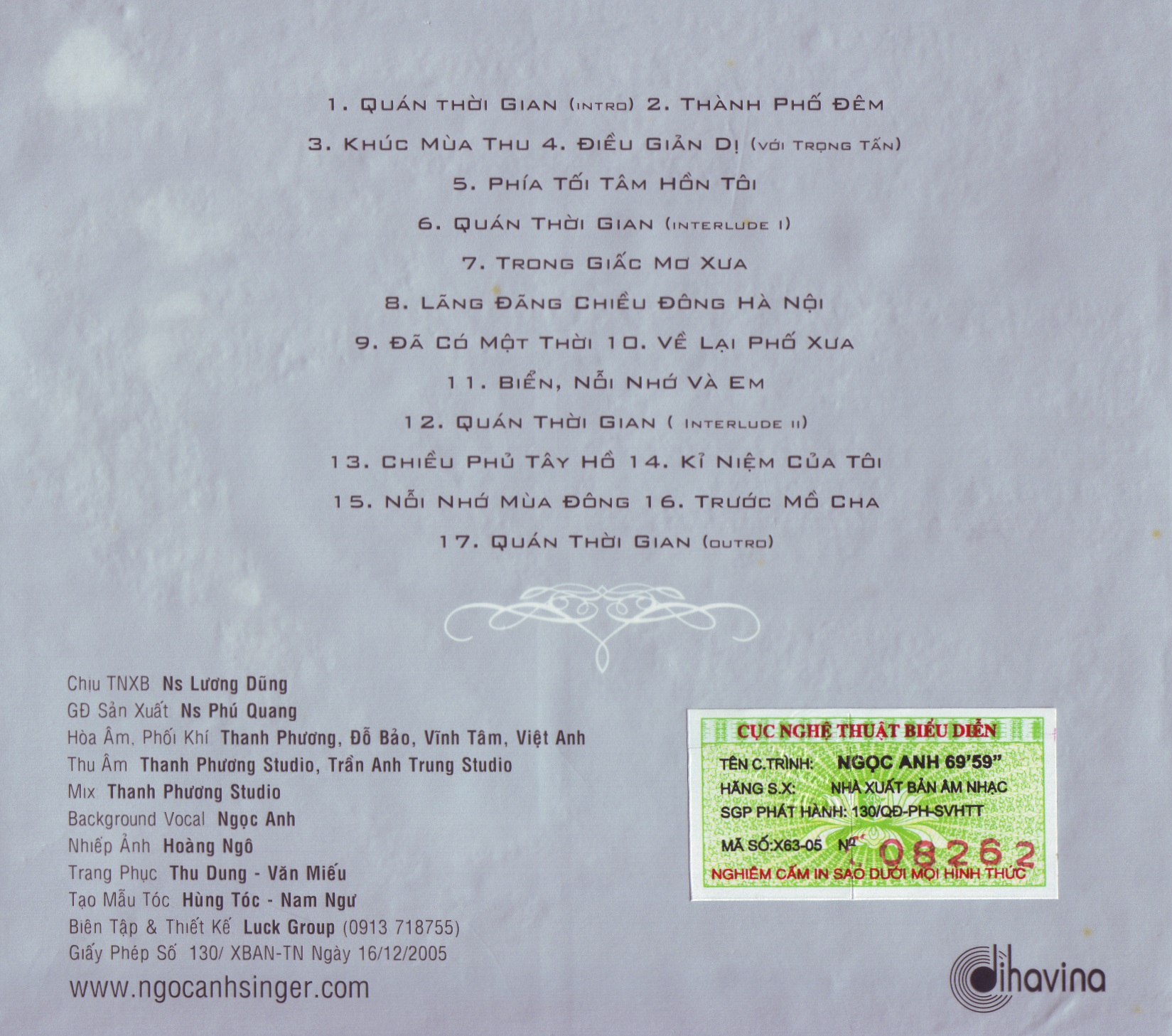Bộ 6 đĩa CD nhạc tình khúc Phú Quang 1