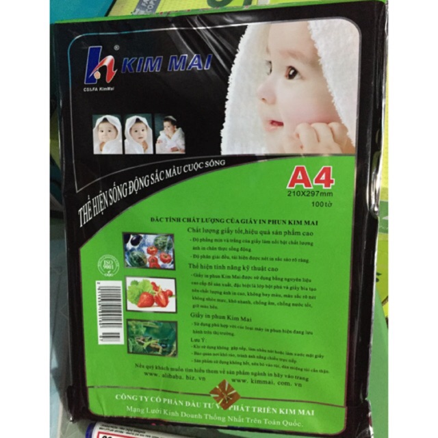 Giấy in ảnh kim mai 100 tờ