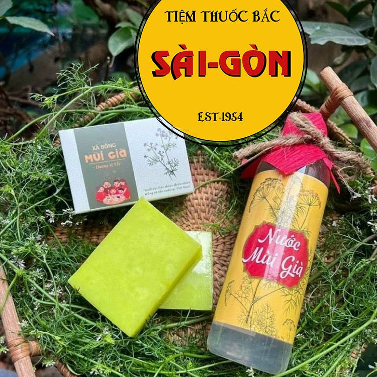 Combo nước mùi già xông tắm 500ml + xà bông mùi già hộp 100g