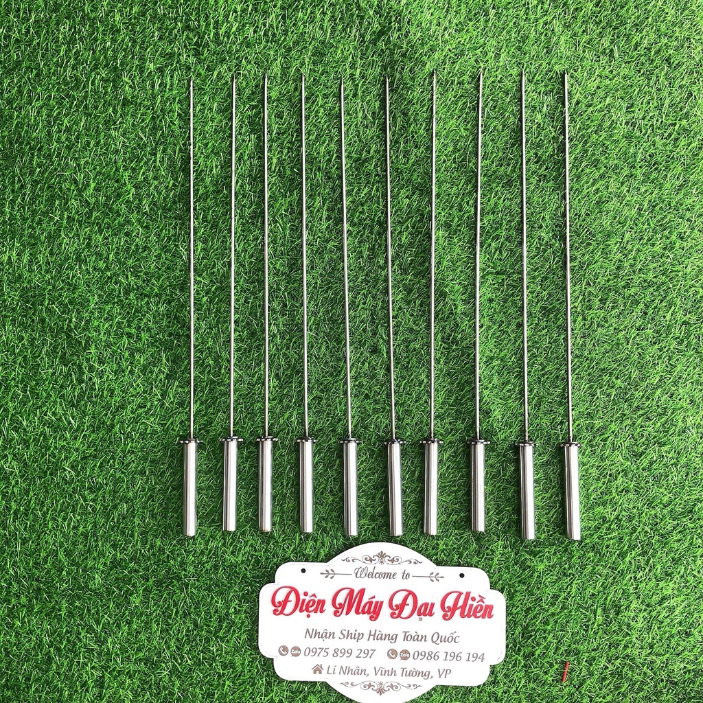 [ Bộ 10 xiên ] Máy nướng thịt, chả mini tự động chuẩn 100% inox