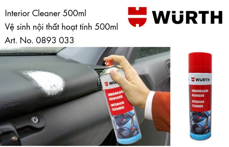 Vệ sinh nội thất Wurth Interior Cleaner dạng bọt BẢN MỚI 2022