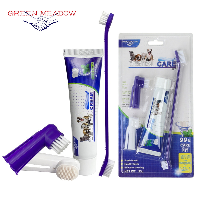 Bộ Bàn Chải Đánh Răng Chăm Sóc Răng Miệng Cho Thú Cưng