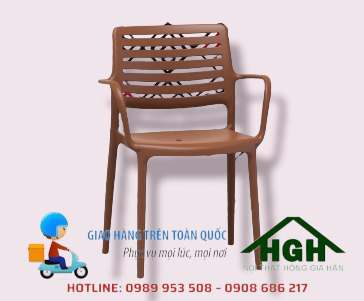 Ghế nhựa đúc tp.hcm hồng gia hân g0906