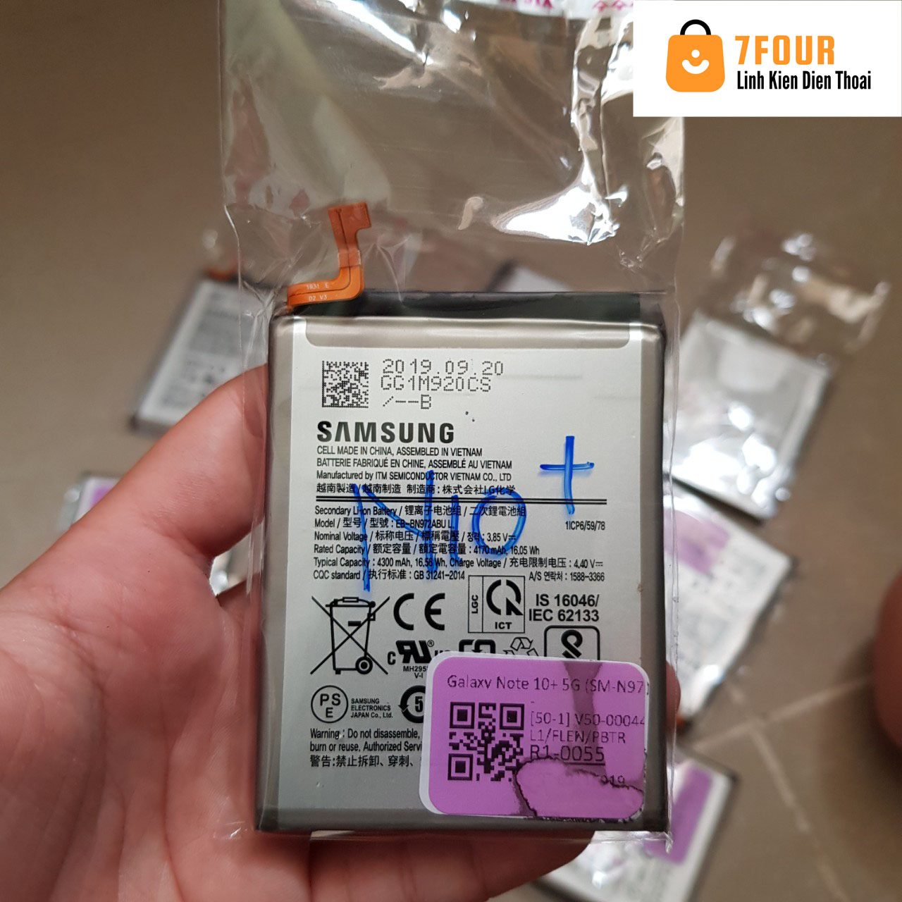 Pin Samsung Note 10+ / Note 10 5G zin tháo máy - 7Four