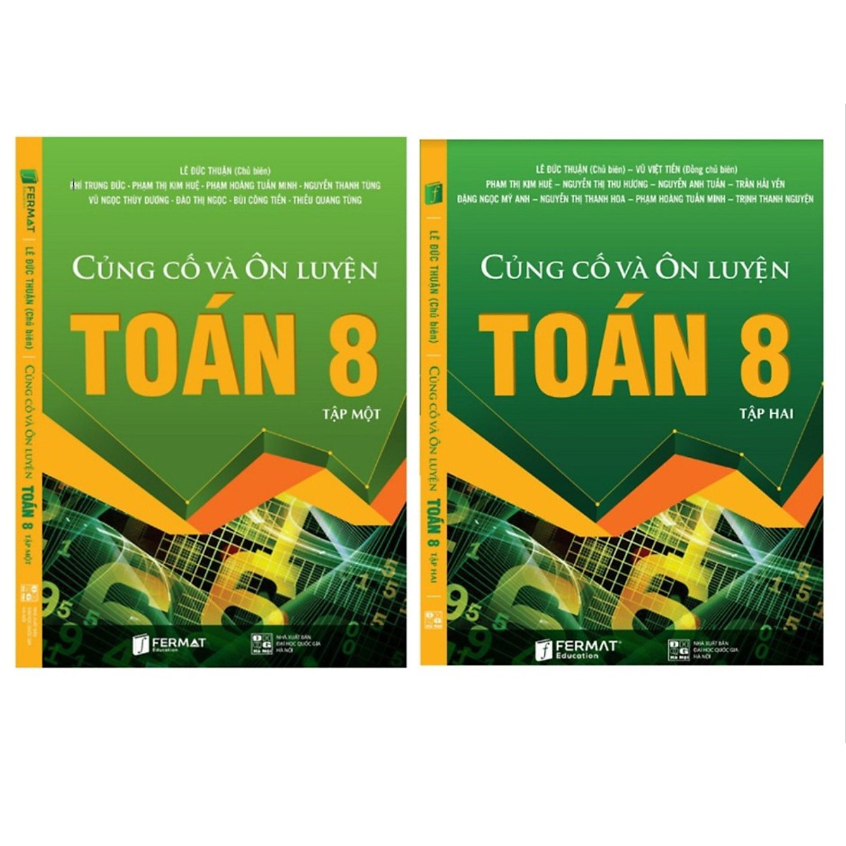 Sách - Combo Củng cố và ôn luyện Toán 8 - (Tập 1 và Tập 2)
