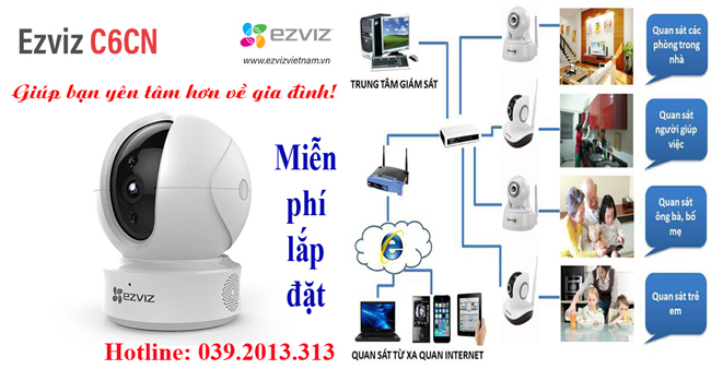 Camera xoay 360 độ Ezviz C6N(1080P)