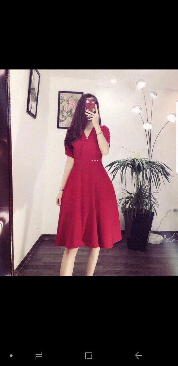 [HCM]ĐẦM XÒE CÁT HÀN PHỐI NGỌC TRAI EO SIÊU ĐẸP