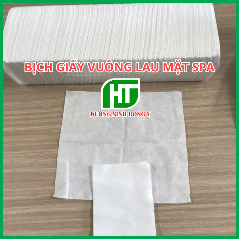 Cây giấy vuông lau mặt thẩm mỹ, giấy vuông đa năng, giấy lau mặt spa