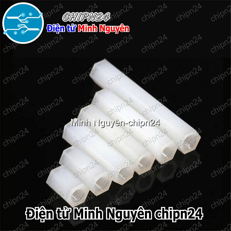 (F33-34) Cọc nhựa M3 (Cái-Cái) (Trụ nhựa 5mm/7mm/10mm/12mm/15mm/20mm/25mm/30mm/35mm/40mm/45mm/50mm) - [Chọn Loại] - HHH.00050