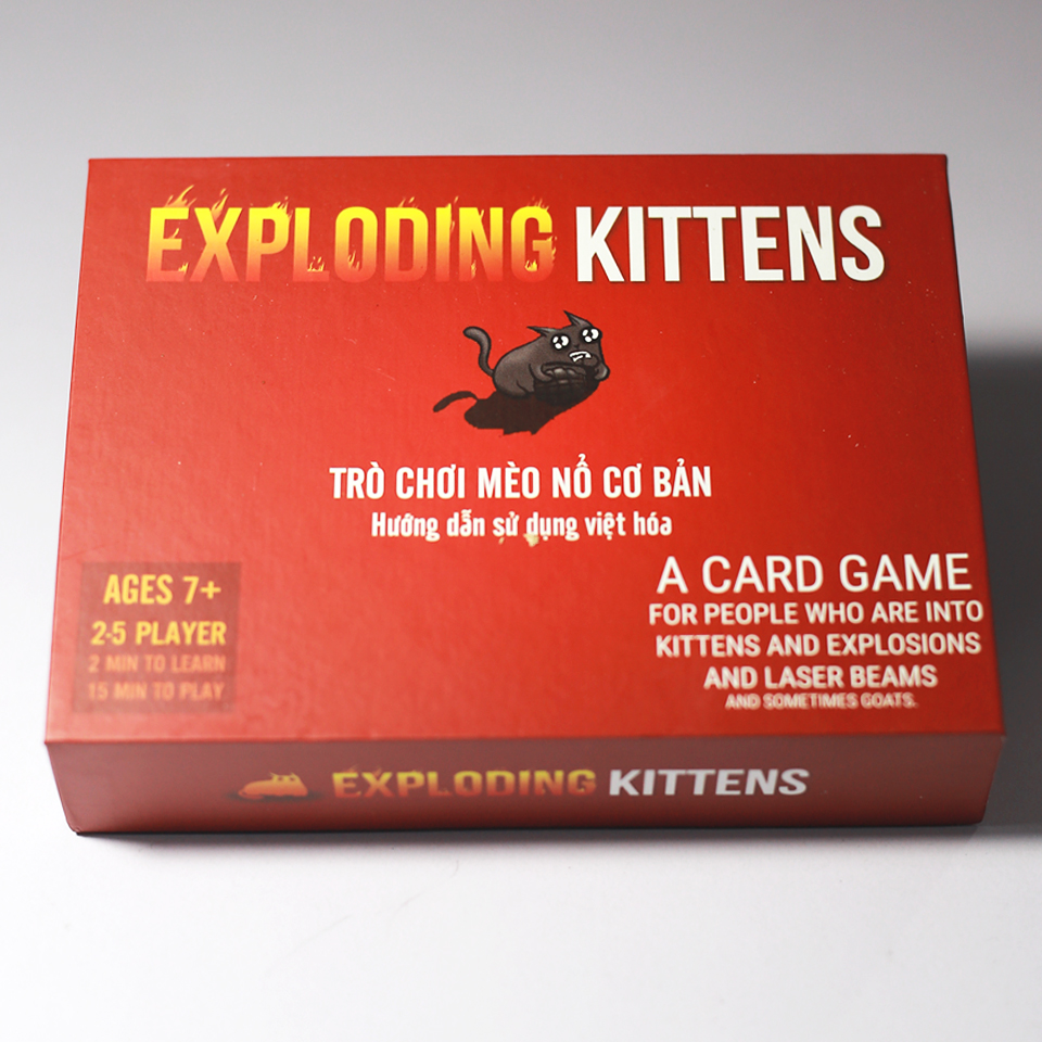 [Nhập RS0822 giảm 30k cho đơn 99k][Việt hóa] Mèo Nổ hộp cứng TOP BOARDGAME - Exploding Kittens BoardGame