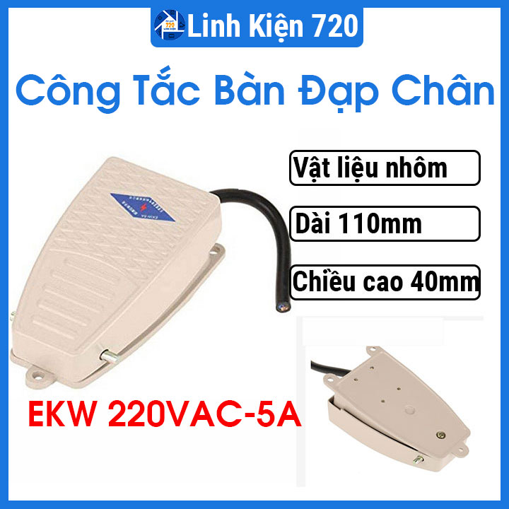 Công tắc bàn đạp chân ekw 220v ac 5a