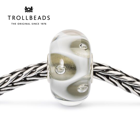 TROLLBEADS bead Thuỷ tinh Cao cấp Drops of White