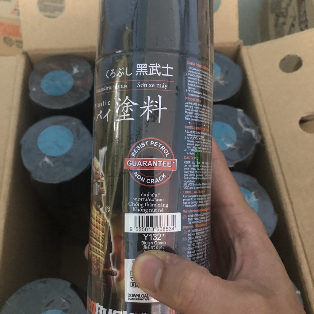 Sơn Samurai Màu Xanh Ngọc Ánh Kim Y132