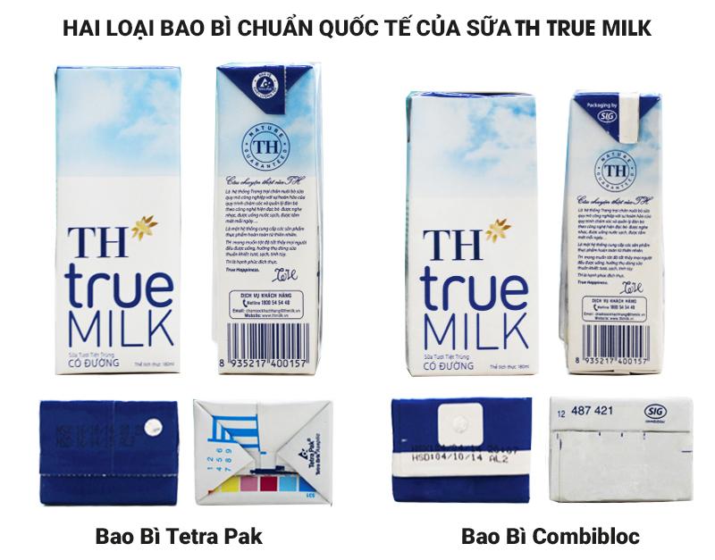 Thùng 48 hộp sữa TH True Milk Ít đường 180ml