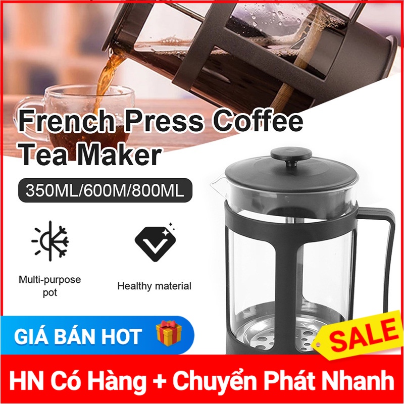 Bình pha trà cafe French Press 350ml/600ml