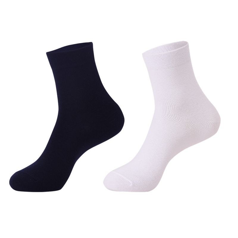1 ĐÔI VỚ CỔ TRUNG BASIC CHO NỮ, TẤT VẢI COTTON CO GIÃN THOẢI MÁI