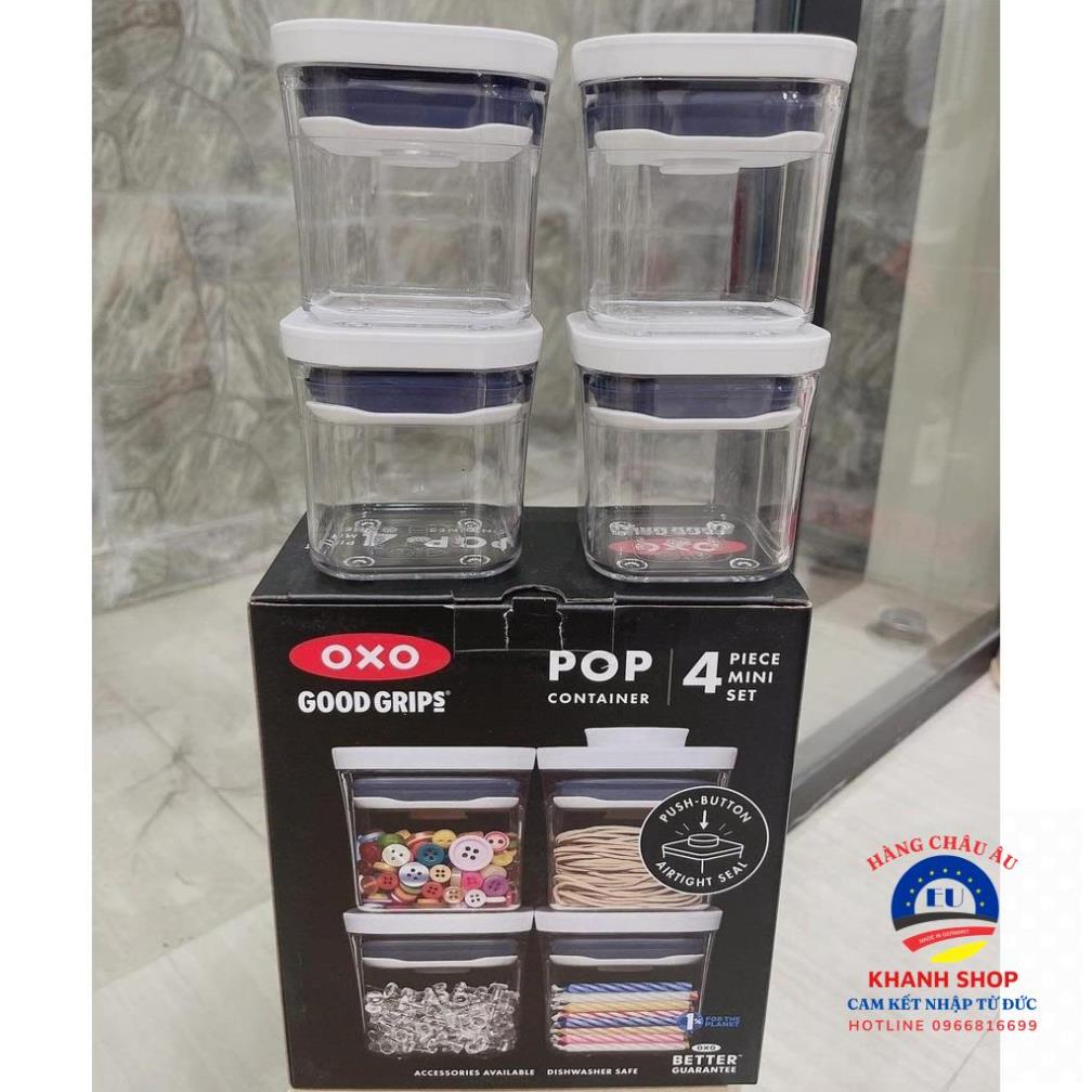 Sét 4 hộp đựng gia vị, thảo mộc Oxo