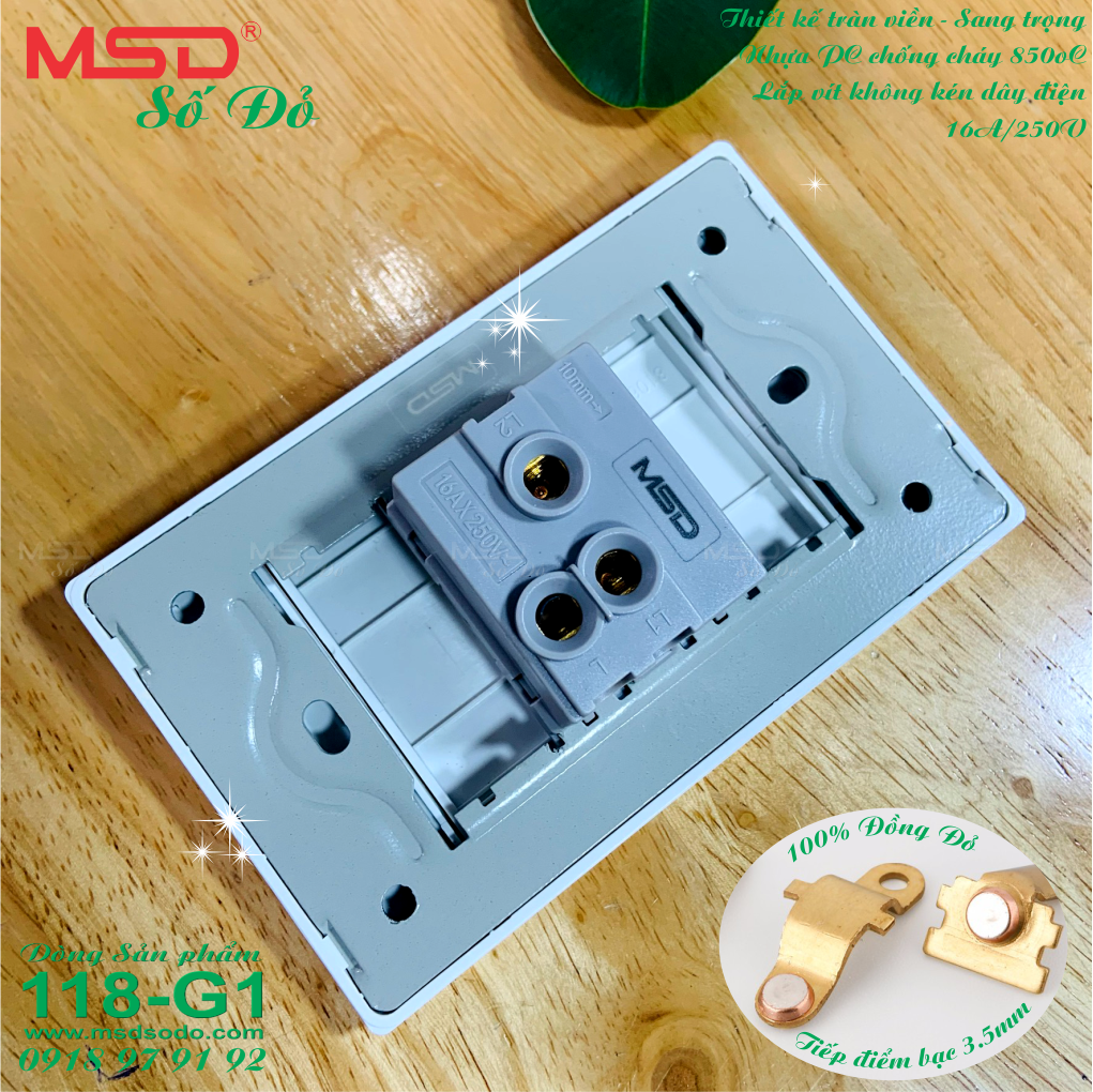 CÔNG TẮC CẦU THANG LỚN - 1 NÚT NHẤN - 118G1-MSD-B6