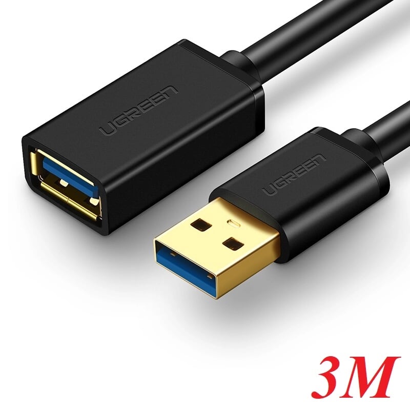Ugreen 30127 3M màu Đen Cáp tín hiệu nối dài USB 3.0 cao cấp US129
