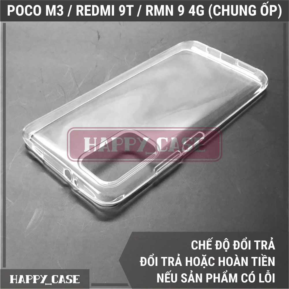 Ốp Điện Thoại XIAOMI POCO M3 / REDMI 9T / REDMI NOTE 9 4G (CHUNG ỐP)(LOẠI ĐẸP) Thin Transparent Silicon