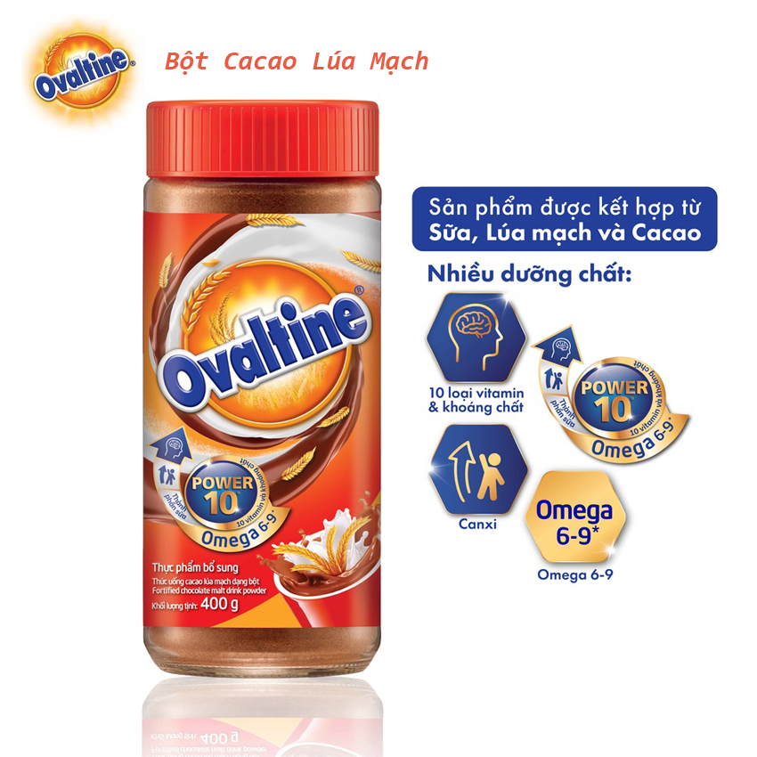Bột Cacao Lúa Mạch Ovaltine - Hũ 400g