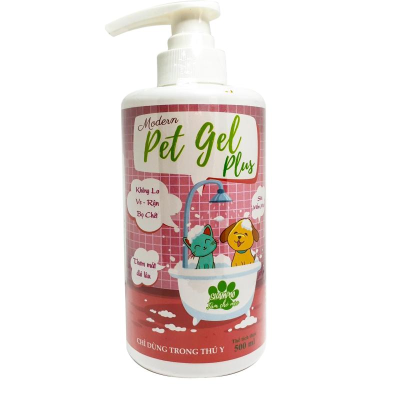 Sữa Tắm cho chó mèo Modern Pet Gel Plus 500ml - giúp giảm ve rận, khử mùi và giúp da lông khỏe mạnh