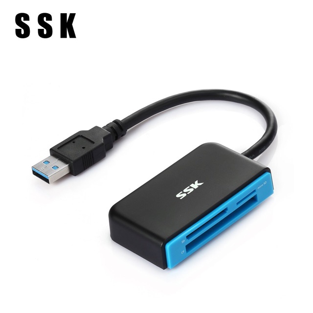 [Mã ELFLASH5 giảm 20K đơn 50K] Đầu đọc thẻ nhớ 2.0 và 3.0 đa năng SSK SCRM330 USB