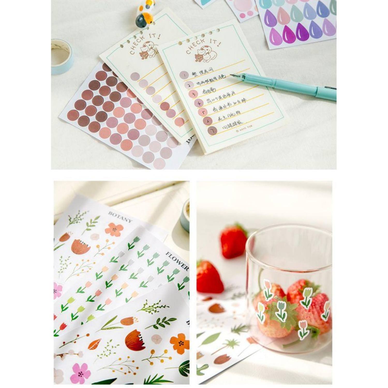 Sticker dán sổ sticker dán họa tiết dễ thương
