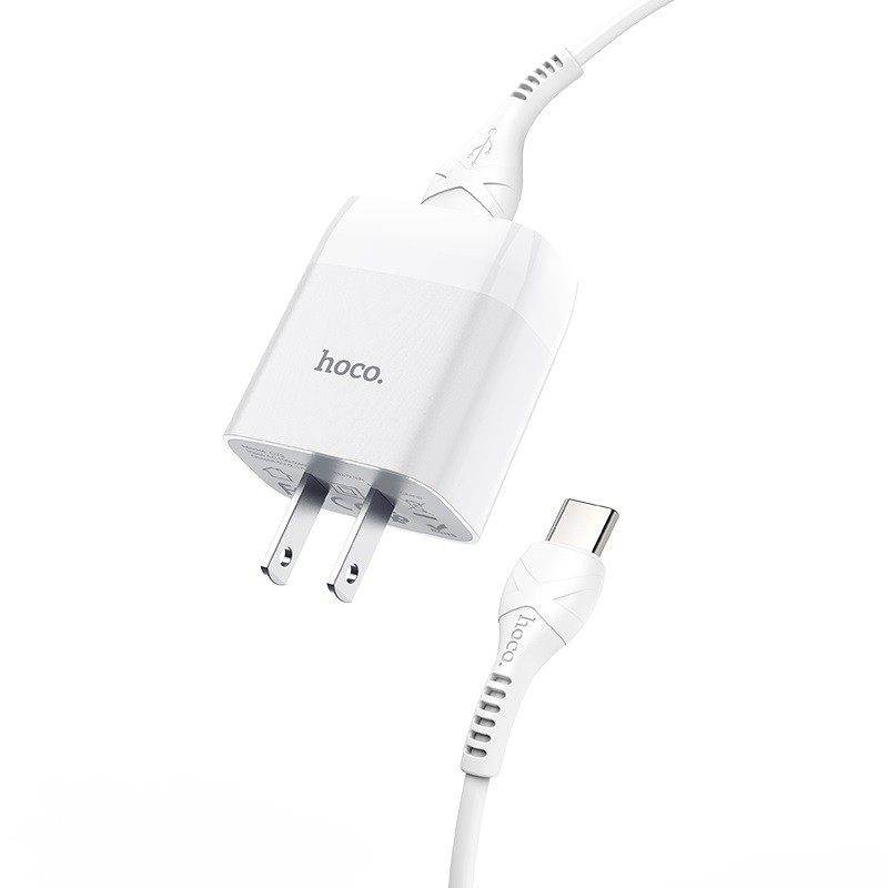 Bộ Cóc Sạc Nhanh Hoco C72 2.1A Cổng Type-C Có Dây