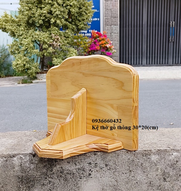 Kệ bàn thờ công giáo gỗ thông trang trí tượng công giáo có nhiều size 22cm 30cm 40cm