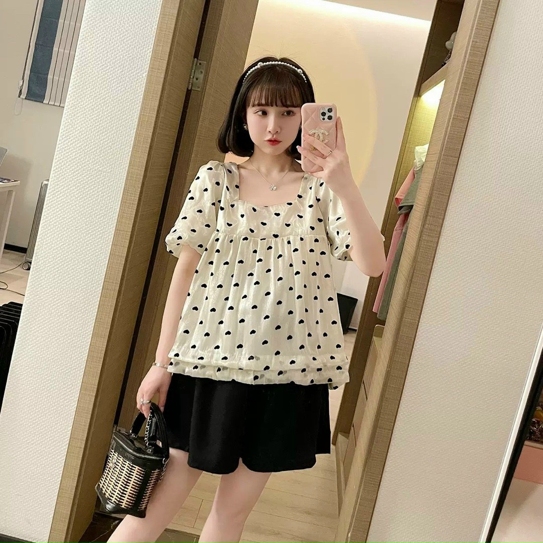 Bộ đồ bầu mùa hè chất mềm mát-bộ bầu xinh