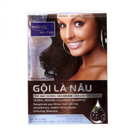 Dầu gội Matrix Gội Là Nâu (Hộp 10 gói x 30ml/hộp)