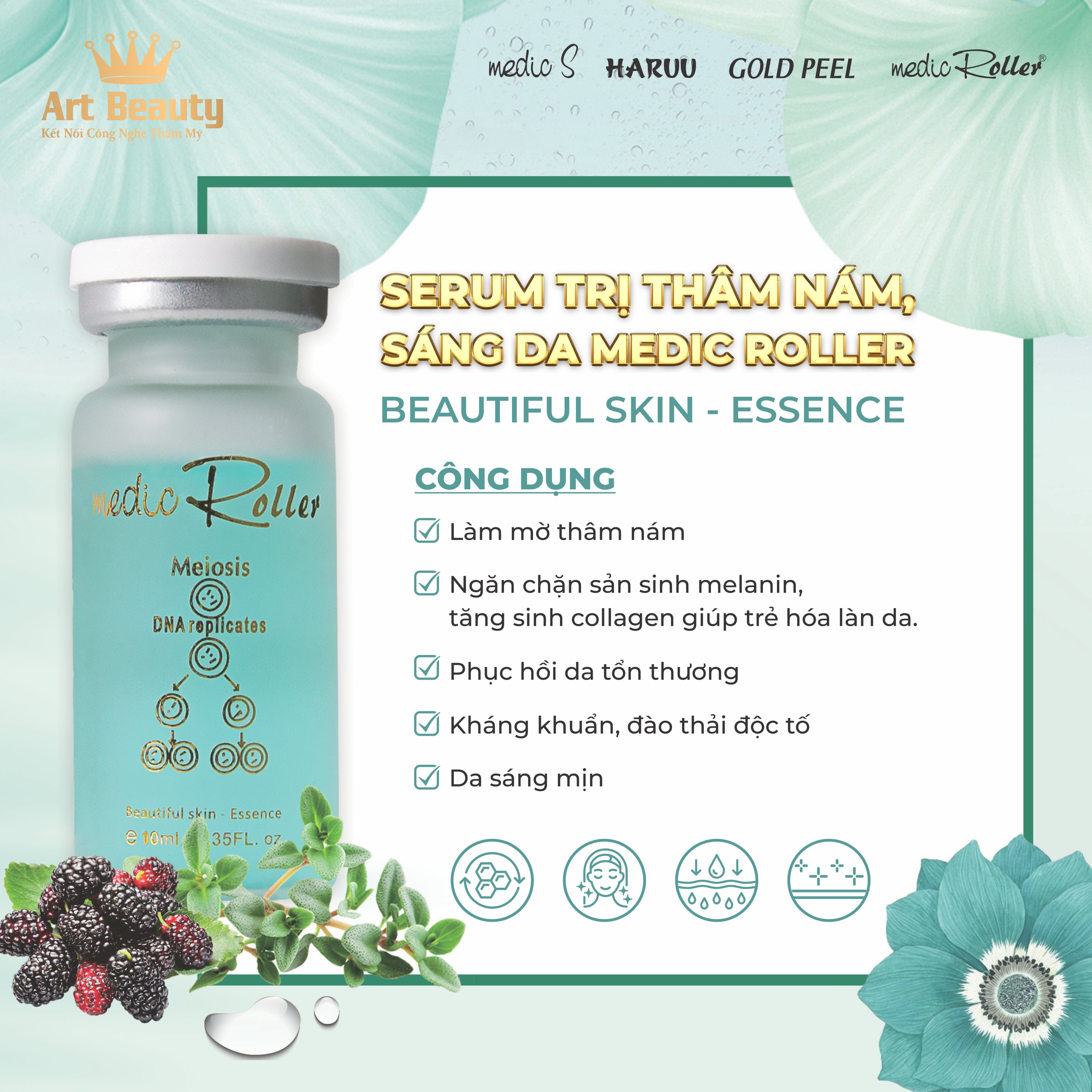 [Chính hãng] Serum thâm nám, sáng da Medic Roller Thụy Sĩ 10ml