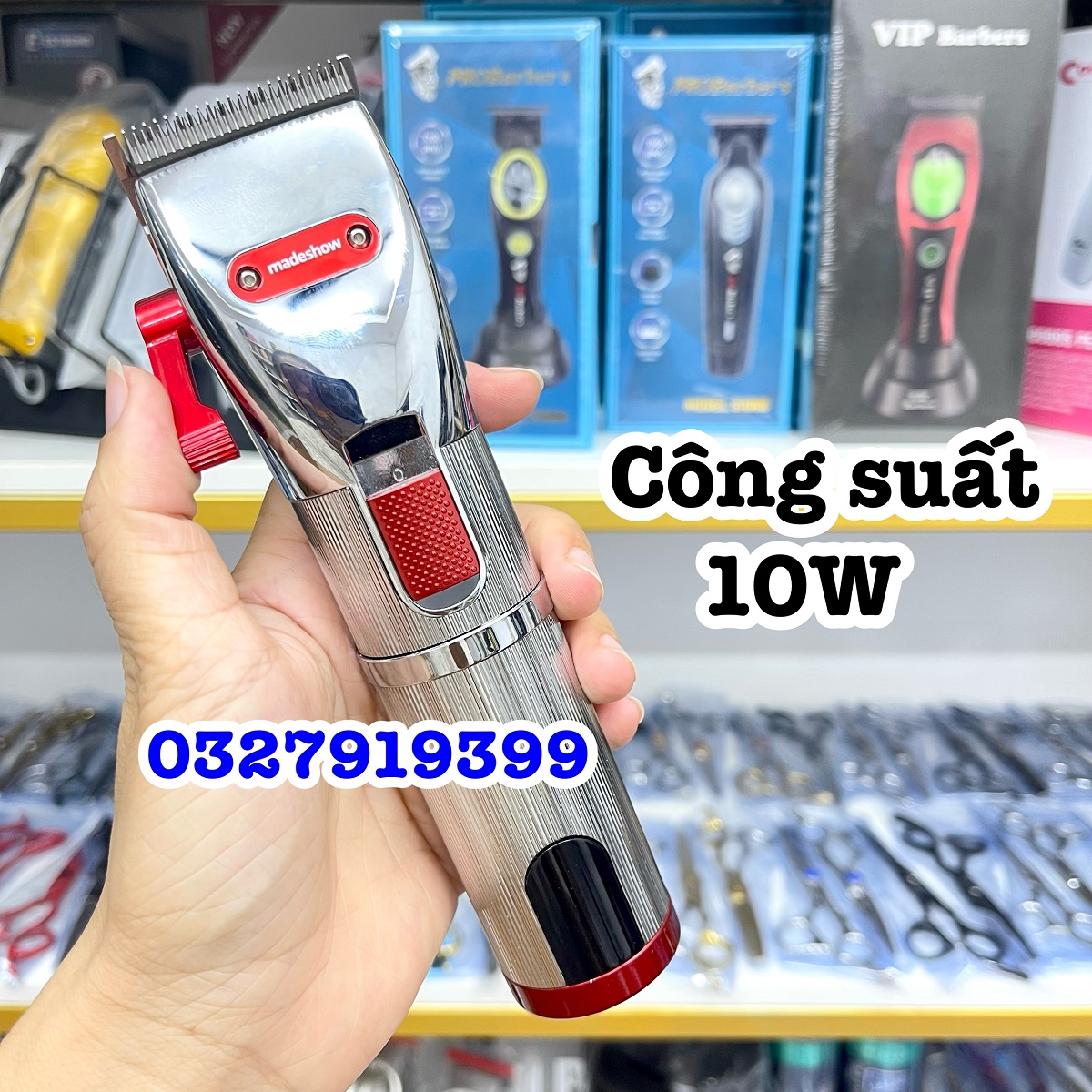 Madeshow Tông đơ cắt tóc cao cấp M5 - Máy cắt tóc chuyên nghiệp với lưỡi titanium sắc bén & pin 3200mAh - Tông đơ cao cấp cho salon và gia đình