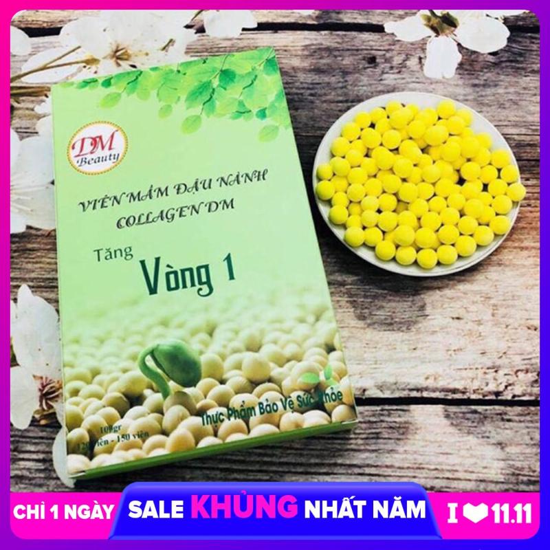 Combo 2 hộp mầm đậu nành DM tăng vòng 1. Tặng cây son giá 40k