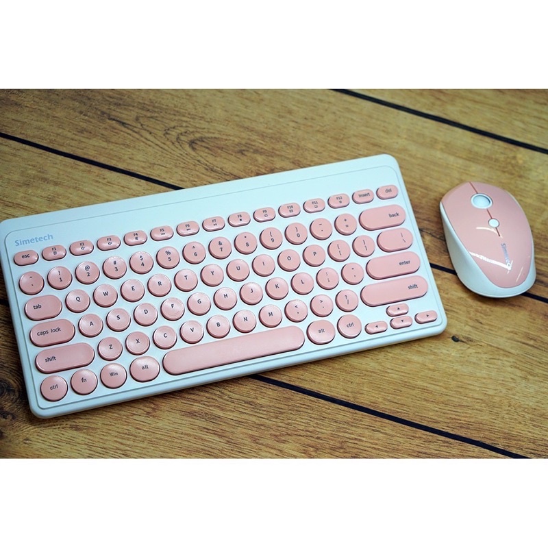 COMBO Bàn phím + CHUỘT KHÔNG DÂY Simetech SM9000 mini SIÊU CUTE