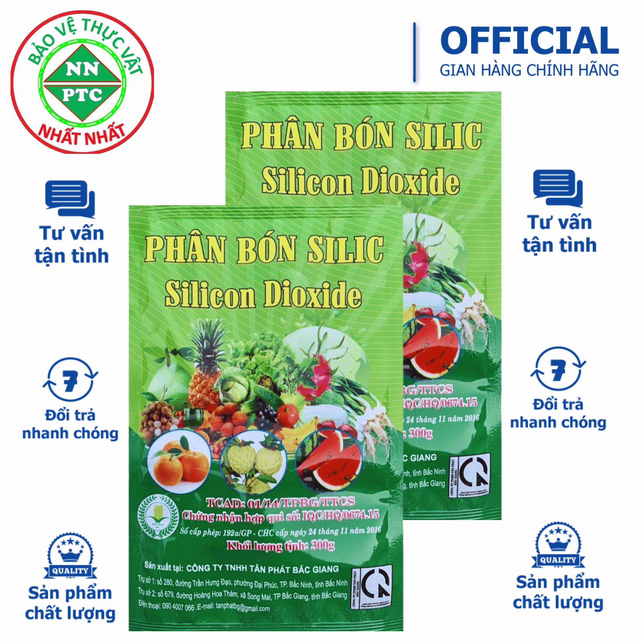 Phân Bón Trung Lượng  [ phân bón - phân bón lá - phân bón hữu cơ ] Silic Silicon Dioxide