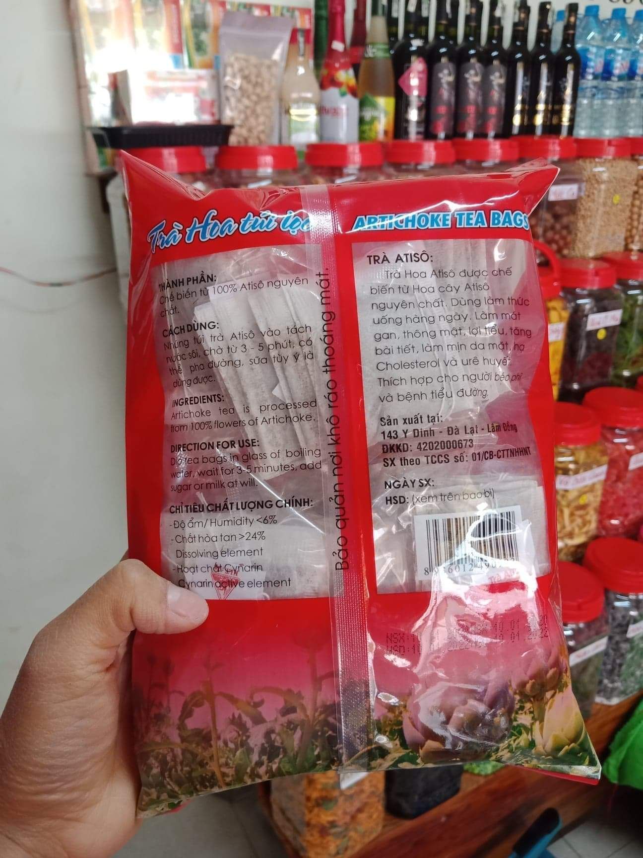 trà atiso túi lọc ngọc thủy